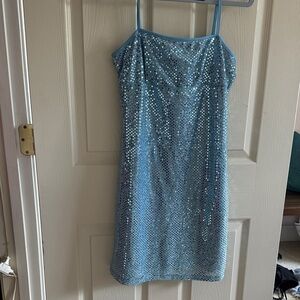 Taboo Sparkling Blue Mini Dress
